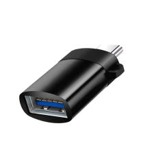 OEM OTG átalakitó adapter (USB 3.0->USB-C ), Fekete kábel és adapter