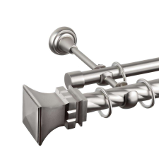 OEM Parga 25/19 dupla twist rúd galéria - CROM MAT - 400 cm karnis, függönyrúd