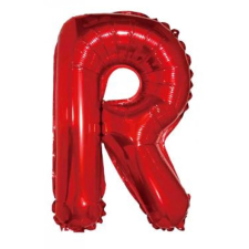 OEM Piros 'R' Fólia Lufi - 40 cm, Héliummal és Levegővel Tölthető party kellék