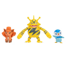 OEM Pokémon Harci figura szett - Piplup, Vulpix és Electabuzz (PKW2680) játékfigura