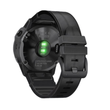 OEM Pótszíj (egyedi méret. 22mm. bőr hatású. QuickFit csatlakozás) FEKETE okosóra kellék