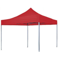 OEM Prémium kerti pavilon összecsukható 3x3 m piros kerti bútor