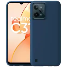 OEM Realme C31 szilikon tok, hátlaptok, telefon tok, matt, kék tok és táska