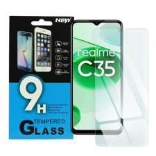 OEM Realme C35 / C30 / C30s / C33 üvegfólia, tempered glass, előlapi, edzett mobiltelefon kellék