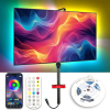 OEM RGBIC LED szalag TV-hez, Bluetooth, képszinkronizálás, intelligencia, TV háttérvilágítás, alkalmazásvezérlés vagy távirányító, kompatibilis a TV-vel 65-75 hüvelyk átlós, 5 m