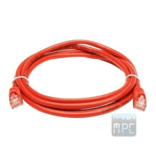 OEM RJ45 CAT5e UTP M/M adatkábel 3m piros kábel és adapter