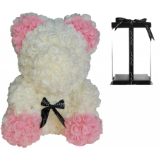 OEM Rózsa maci - Fehér-rózsaszín 40cm party kellék