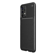 OEM Samsung A32 4G GIGAPACK szilikon telefonvédő ütésállóság, karbon minta, FEKETE tok és táska