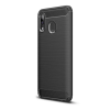 OEM Samsung A40 GIGAPACK szilikon telefonvédő ütésállóság, karbon minta, FEKETE