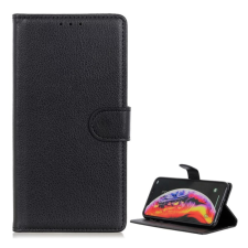 OEM Samsung A40 GIGAPACK tok álló, bőr hatású FLIP, prémium, FEKETE tok és táska