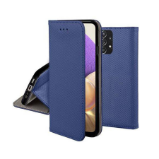 OEM Samsung Galaxy A13 4G könyvtok, fliptok, telefon tok, szilikon keretes, mágneszáras, sötétkék tok és táska