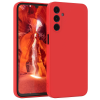 OEM Samsung Galaxy A16 5G szilikon tok, hátlaptok, telefon tok, velúr belsővel, matt, piros, Silicon