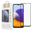 OEM Samsung Galaxy A22 5G üvegfólia, tempered glass, előlapi, 10D, edzett, hajlított, fekete kerettel