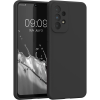 OEM Samsung Galaxy A33 5G szilikon tok, hátlaptok, telefon tok, velúr belsővel, matt, fekete, Silicon