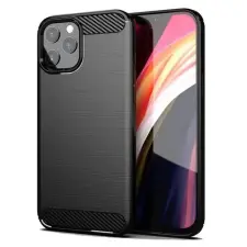 OEM Samsung Galaxy A50 erősített szilikon tok szálcsiszolt karbon minta fekete tok és táska
