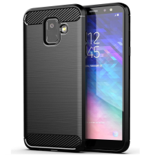OEM Samsung Galaxy A6 2018 szilikon tok, hátlaptok, telefon tok, karbon mintás, fekete tok és táska