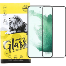 OEM Samsung Galaxy S23 FE 5G üvegfólia, tempered glass, előlapi, 9D, edzett, hajlított, fekete kerettel mobiltelefon kellék