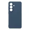OEM Samsung Galaxy S26 5G szilikon tok, hátlaptok, telefon tok, velúr belsővel, matt, kék, Silicone