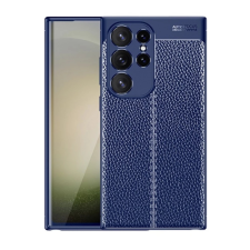 OEM Samsung S24 Ultra GIGAPACK Szilikon telefonvédő ütésállóság, varrás minta, SÖTÉTKÉK tok és táska