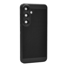 OEM Samsung S25 Plus GIGAPACK Műanyag telefonvédő légáteresztő, kameravédő, FEKETE tok és táska