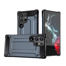 OEM Samsung S25 Ultra GIGAPACK Defender szilikon telefonvédő ütésállóság, fémhatás, SÖTÉTKÉK tok és táska