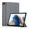 OEM Samsung Tab A9 Plus 5G GIGAPACK Tok álló, bőr hatású aktív FLIP, asztali tartó, SÖTÉTSZÜRKE