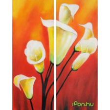 OEM Sárga Orchidea 2 részes Nagy grafika, keretezett kép