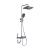 OEM Set de dus cu Iluminare LED si afisaj Digital al Temperaturi, coloana cu termostat si turbina generatoare de curent integrata, 4 functii de curgere a apei, dus reglabil, fix tip ploaie, robin