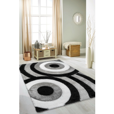 OEM Shaggy szőnyeg California 3D 324 (Grey Black) 200x280cm Szürke lakástextília