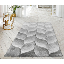 OEM Shaggy szőnyeg California 3D 481 (Grey White) 160x220cm Szürke lakástextília