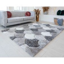 OEM Shaggy szőnyeg California 3D 521 (Grey White) 200x280cm Szürke lakástextília