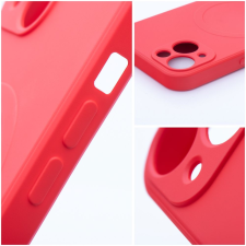 OEM SILICONE MAG COVER MagSafe-kompatibilis tok iPhone SE 2025 - piros tok és táska