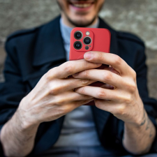 OEM SILICONE MAG COVER MagSafe-kompatibilis tok Samsung Galaxy A55 5G - piros tok és táska