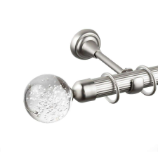 OEM Simple Gallery Crystal Monaco 25/19 fogazott rúd, fém, ezüst - 400 cm karnis, függönyrúd