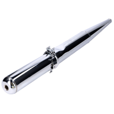 OEM Standard Kipufogó króm 28mm terelőlemezzel Simson S51 Enduro, S70 Endurohoz motorkerékpár kipufogó