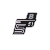 OEM Standard S51 B fólia / matrica ezüst a Simson S51-hez
