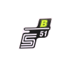 OEM Standard S51 B fólia / matrica neon sárga Simson S51-hez