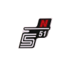 OEM Standard S51 N fólia / matrica piros Simson S51-hez