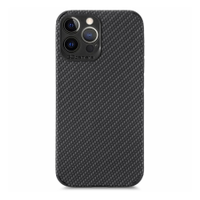 OEM Szilikon telefonvédő (bőr hatású. kameravédő. karbon minta) FEKETE tok és táska