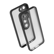 OEM Szilikon telefonvédő (ütésállóság. akril hátlap. kameravédő) FEKETE tok és táska