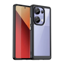 OEM Szilikon telefonvédő (ütésállóság. átlátszó hátlap) FEKETE tok és táska