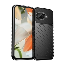 OEM Szilikon telefonvédő (ütésállóság. csíkos. dombor minta) FEKETE tok és táska