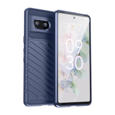 OEM Szilikon telefonvédő (ütésállóság. csíkos. dombor minta) SÖTÉTKÉK tok és táska