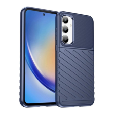 OEM Szilikon telefonvédő (ütésállóság. csíkos. dombor minta) SÖTÉTKÉK tok és táska