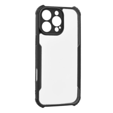 OEM Szilikon telefonvédő (ütésállóság. légpárnás sarok. akril hátlap. kameravédő) FEKETE tok és táska