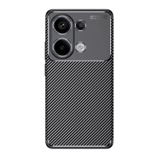 OEM Szilikon telefonvédő (ütésállóság. légpárnás sarok. karbon minta) FEKETE tok és táska