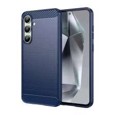 OEM Szilikon telefonvédő (ütésállóság. légpárnás sarok. szálcsiszolt. karbon minta) SÖTÉTKÉK tok és táska