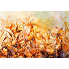 OEM Tablou vászon virágos rajz narancssárga-sárga színben, 80x50cm, tabloucanvas1047 grafika, keretezett kép