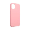 OEM Telefon tok, iPhone 13 Mini szilikon tok, hátlaptok, velúr belsővel, matt, rózsaszín, Forcell Silicone