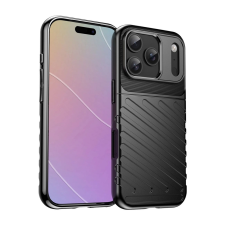 OEM Telefontok iPhone 17 Pro Max - Thunder fekete ütésálló szilikon hátlap tok tok és táska